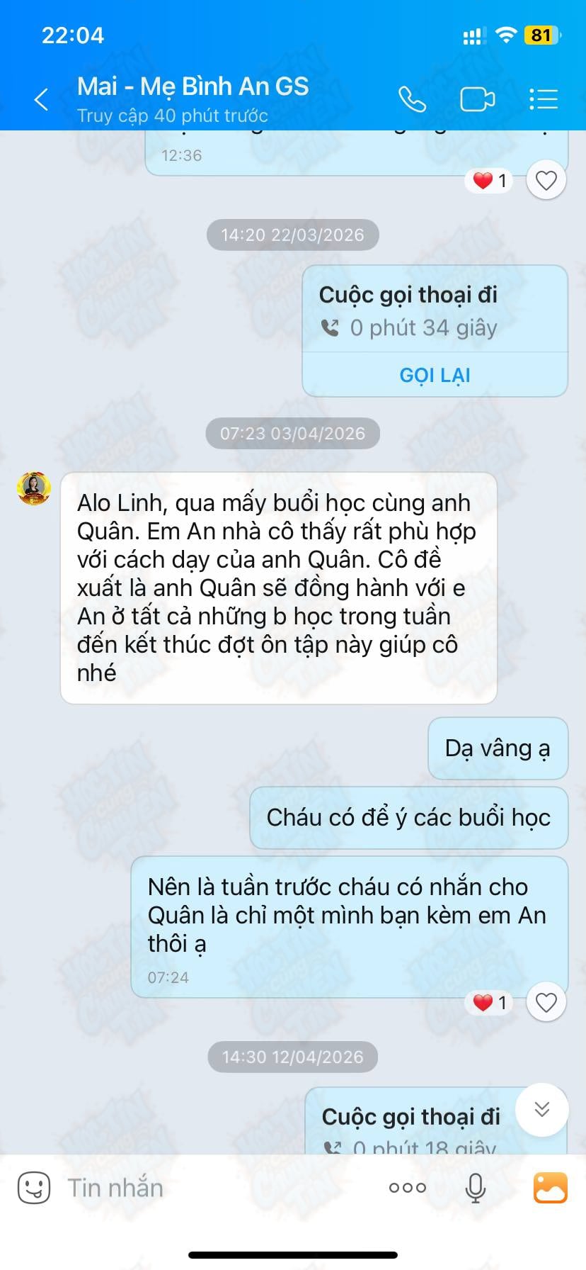 Cảm nhận của Đinh Bình An